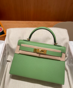 에르메스 미니 켈리백19 아보카도그린 금장 앱송